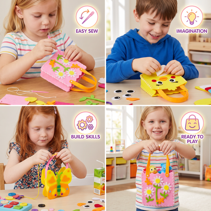 DIY Cute Felt Handbag Sewing Craft Kit for Kids