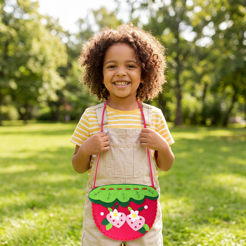 DIY Cute Felt Handbag Sewing Craft Kit for Kids