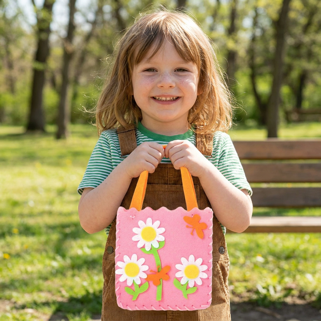 DIY Cute Felt Handbag Sewing Craft Kit for Kids