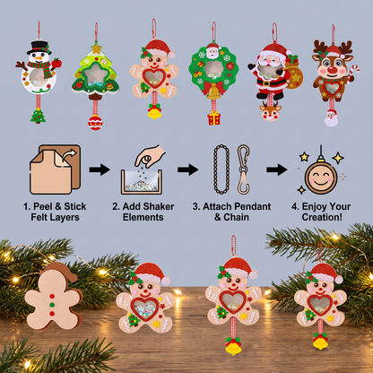 DIY Christmas Shaker Ornament Craft Kit for Kids