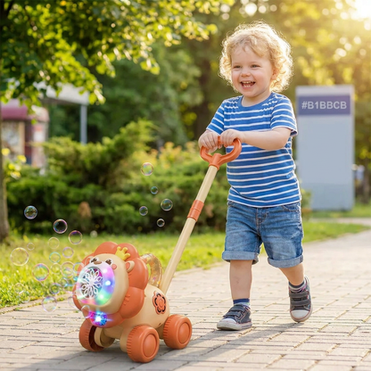 Light-Up Bubble Push Toy – Bubble Blowing Walker for Kids