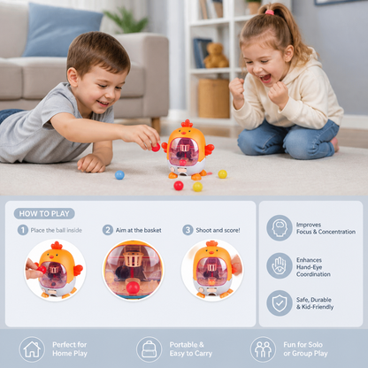 Interactive Chicken Ball Game for Kids – Aim, Shoot & Score Learning Toy