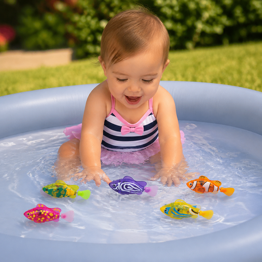 LED Swimming Fish Pool Toy Set – Automatic Water Activated Light-Up Fish