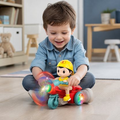 Kids Stunt Motorcycle Toy – Interactive Light & Action Toy