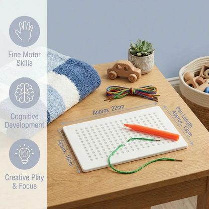 Lacing Board Toy with Lace – Creative Threading Game for Kids' Motor Skill Development