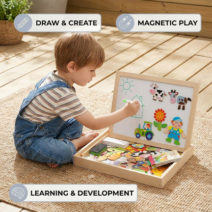2-in-1 Montessori Magnet Drawing Board
