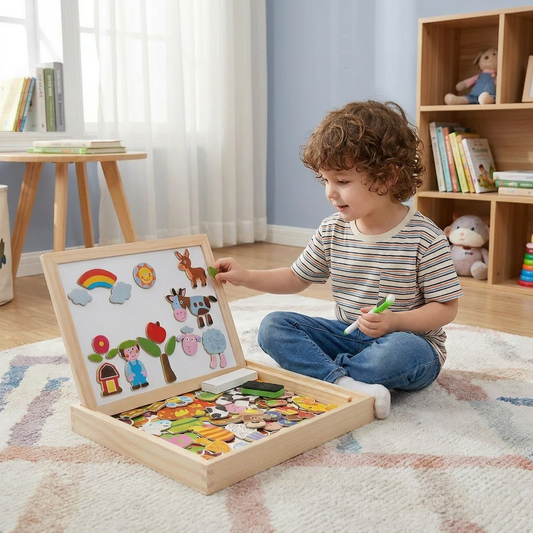 2-in-1 Montessori Magnet Drawing Board
