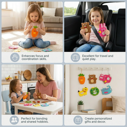 Safe DIY Felt Animal Sewing Set