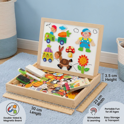 2-in-1 Montessori Magnet Drawing Board