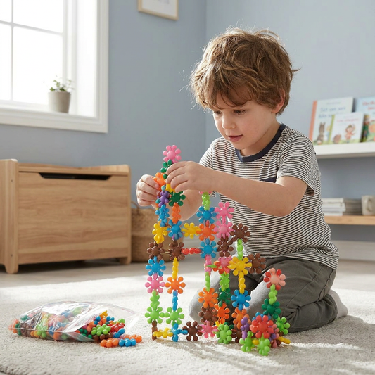 Montessori Snowflake Building Blocks