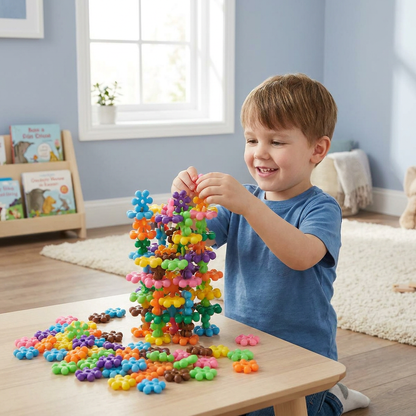 Montessori Snowflake Building Blocks