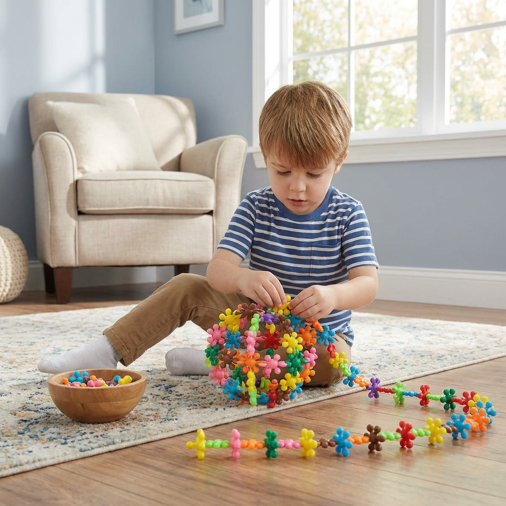 Montessori Snowflake Building Blocks