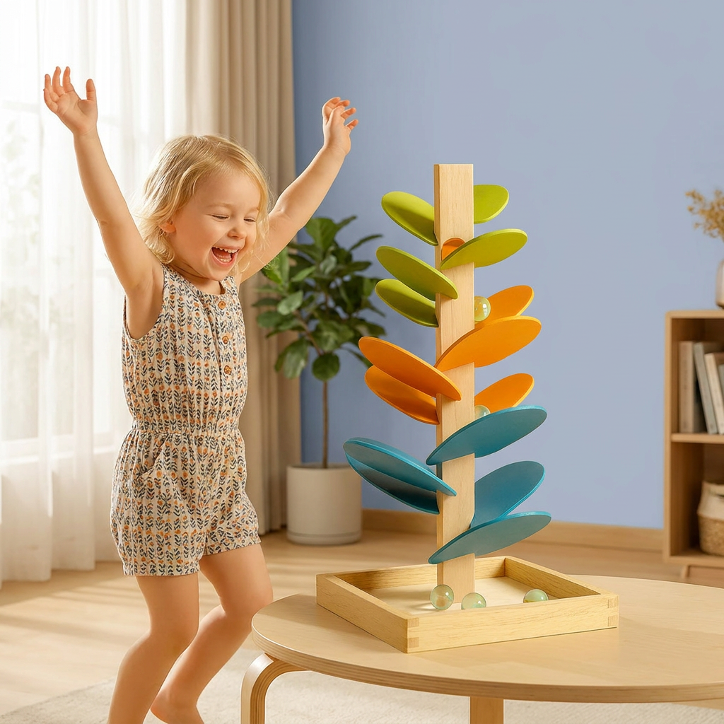 Montessori Rainbow Marble Tower
