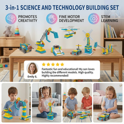 3in1 Science and Engineering Building Blocks Play Set