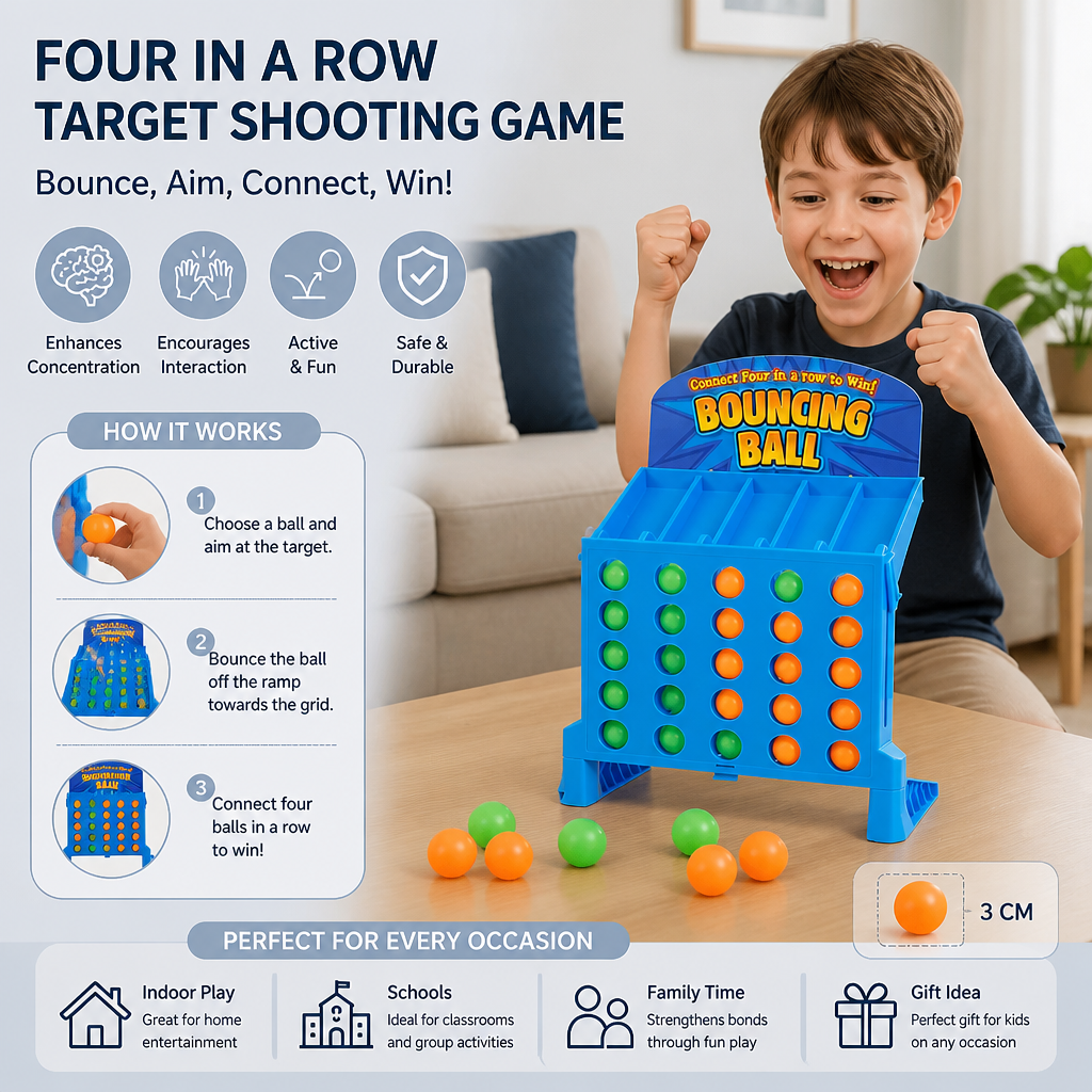 Four in a Row Target Shooting Game