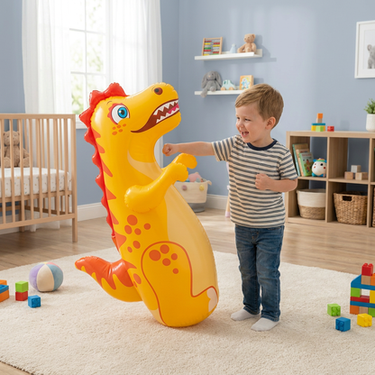 Kids Inflatable Punching Bag – Animal Design with Water-Filled Base