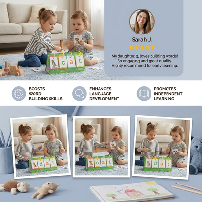 Learning Card Set for Kids – Flashcards for Word Building & Language Development