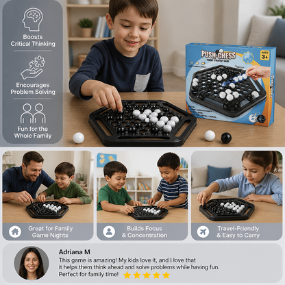 Push-Chess Family Strategy Game – Interactive Logic & Thinking Game for Kids