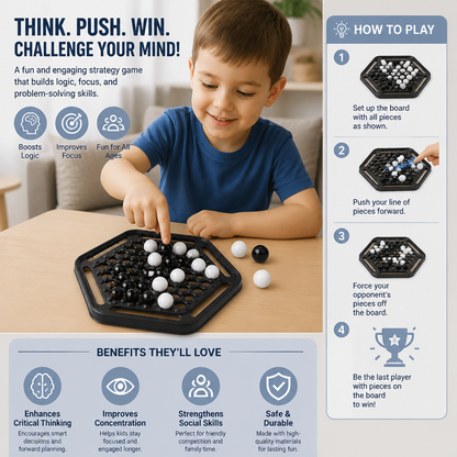 Push-Chess Family Strategy Game – Interactive Logic & Thinking Game for Kids