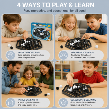 Push-Chess Family Strategy Game – Interactive Logic & Thinking Game for Kids