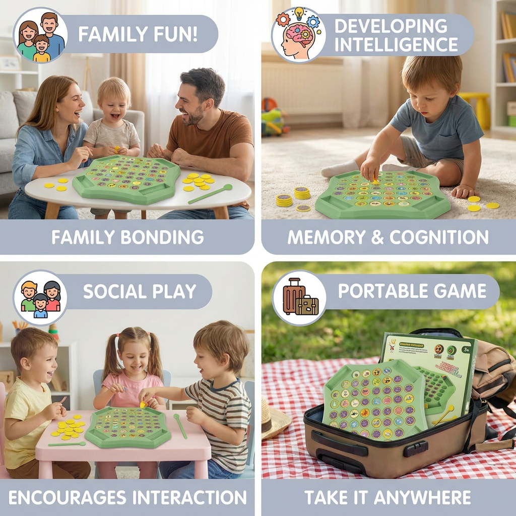 Animal Coin Memory Family Flipping Game