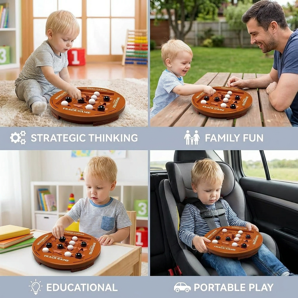 Rotating Logic Strategy Game – 4-in-a-Row Family Brain Teaser