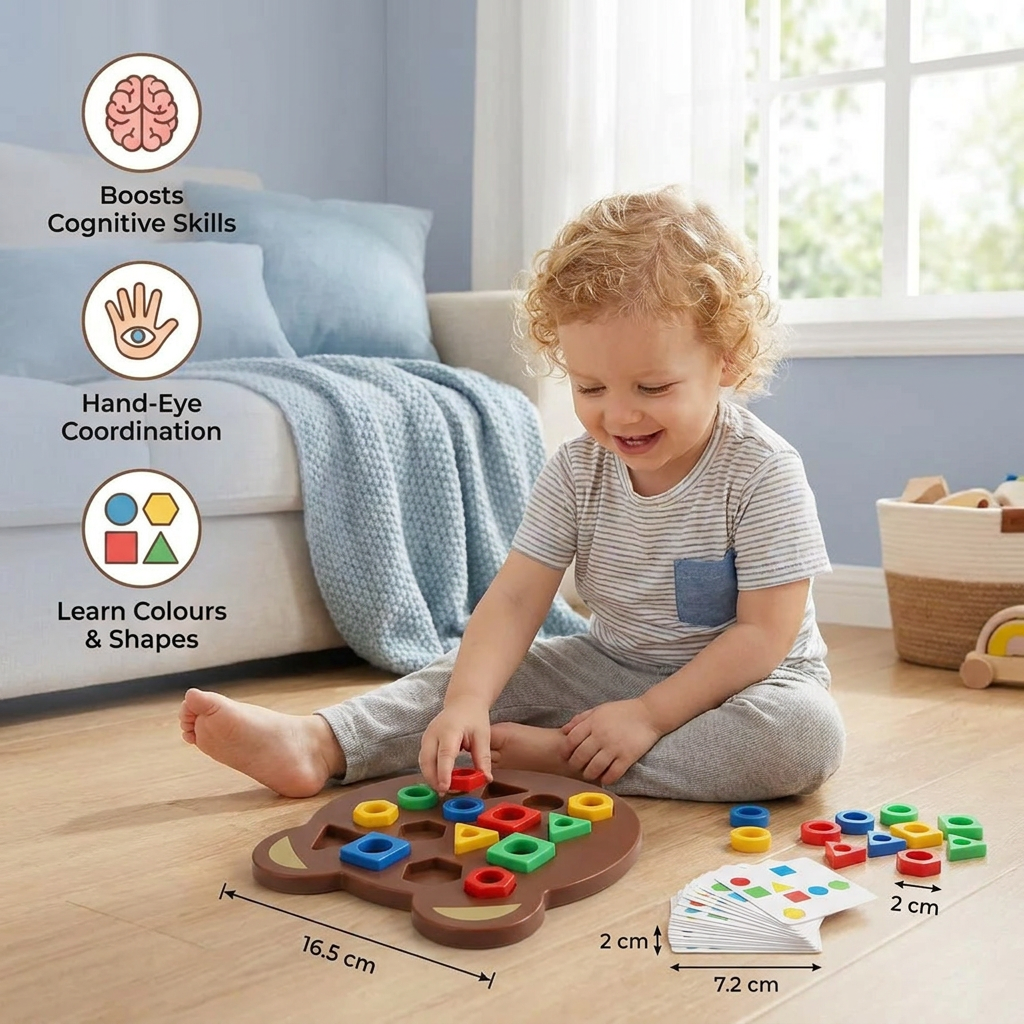 Color & Shape Matching Game for Kids – Interactive Learning Toy