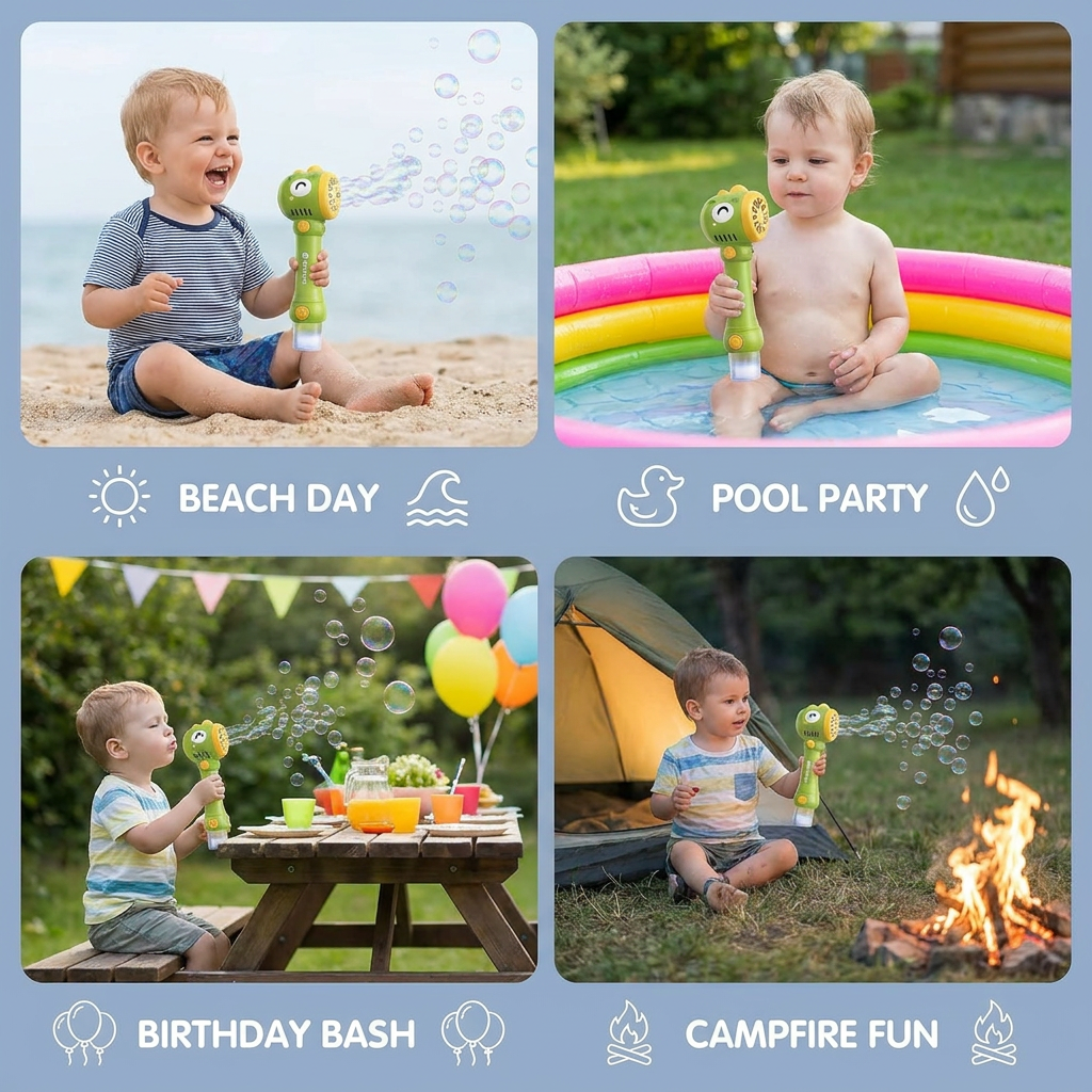 Light-Up Bubble Wand for Kids – Automatic Bubble Maker