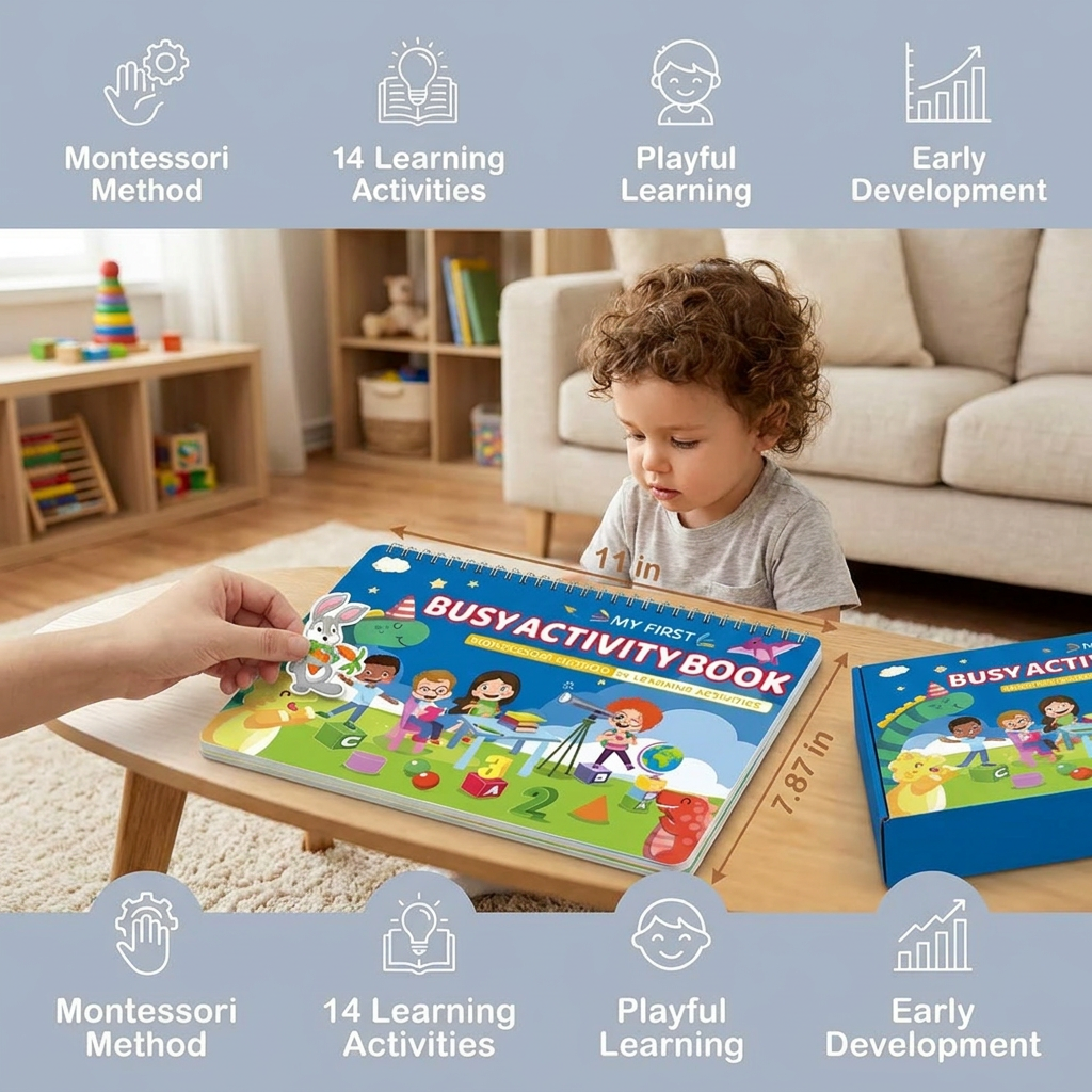 Montessori Activity Book for Kids – Playful Learning & Early Development