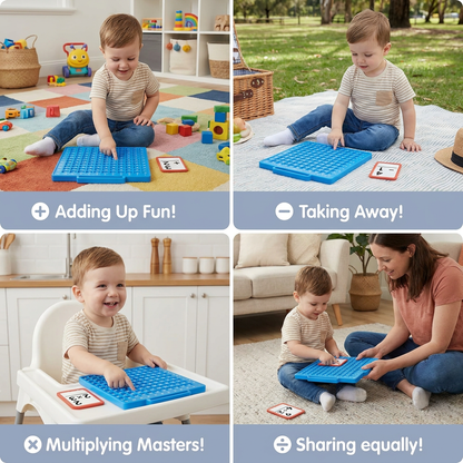 Math Learning Cards Set with Calculation Board – Addition, Subtraction, Multiplication & Division