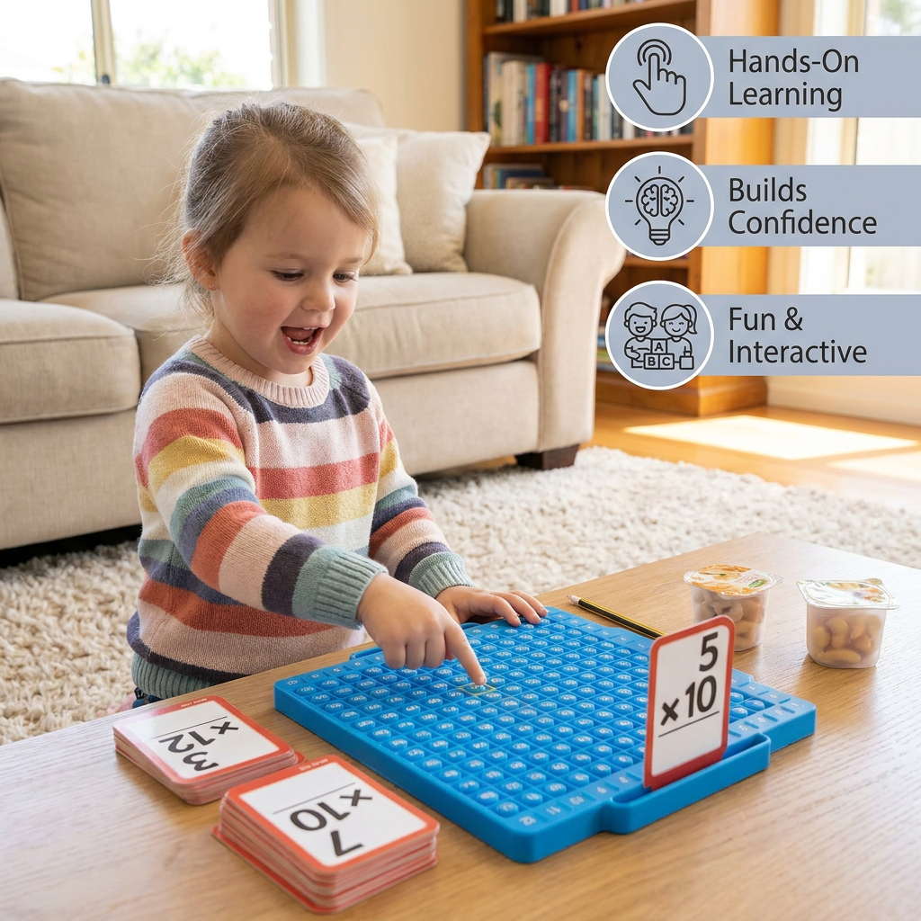 Math Learning Cards Set with Calculation Board – Addition, Subtraction, Multiplication & Division