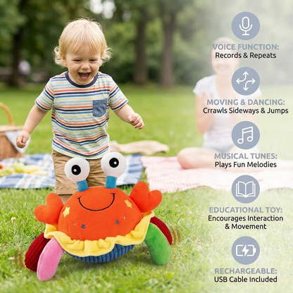 Interactive Musical Crab with Voice Function – Moving Educational Toy for Babies