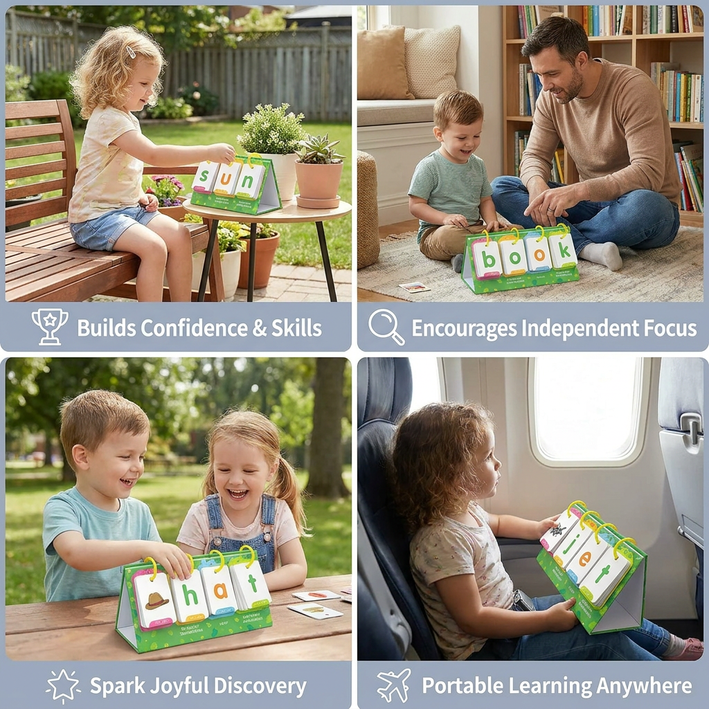 Learning Card Set for Kids – Flashcards for Word Building & Language Development