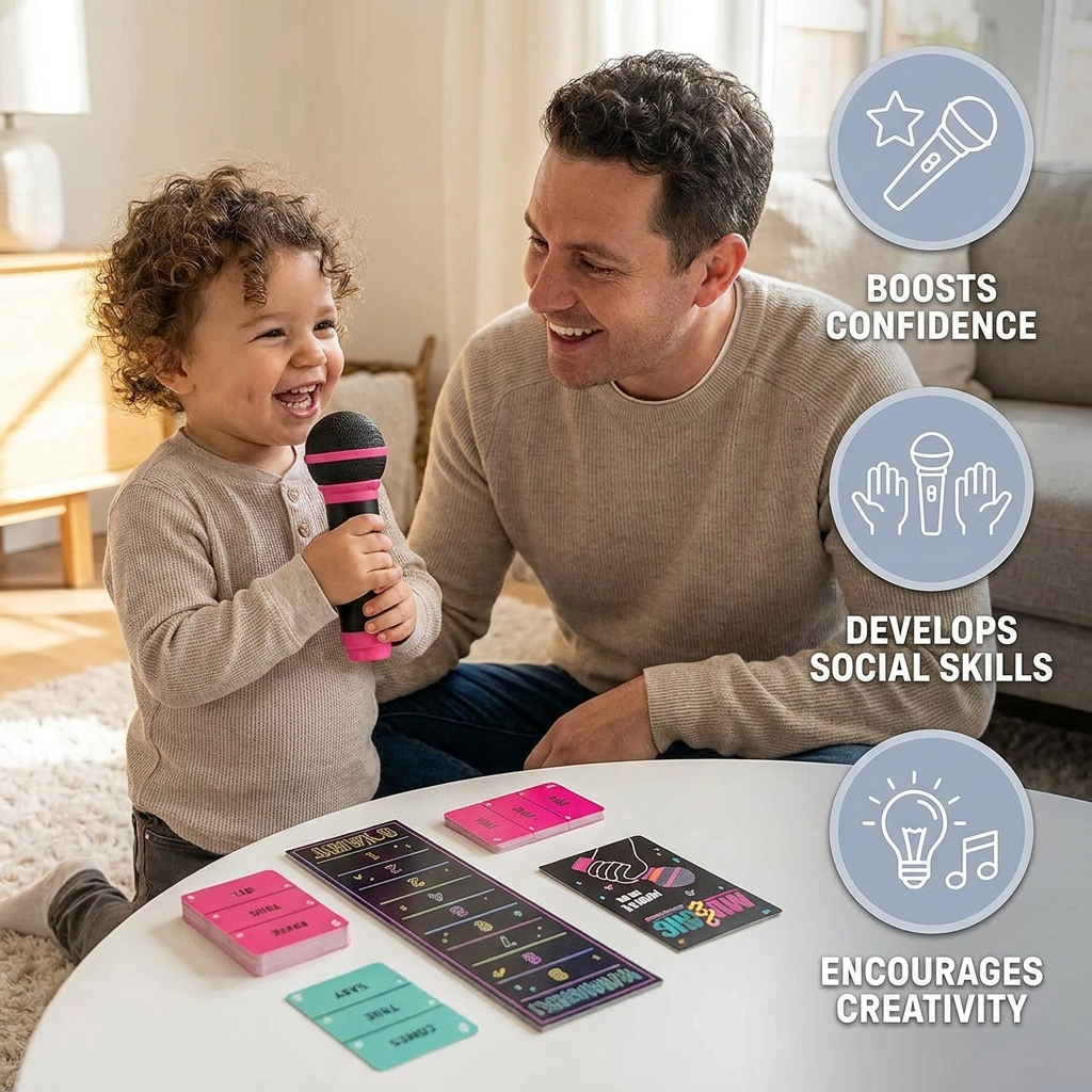 Karaoke Party Game with Microphone – Fun Family Game for Friends & Family