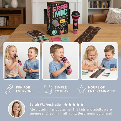 Karaoke Party Game with Microphone – Fun Family Game for Friends & Family