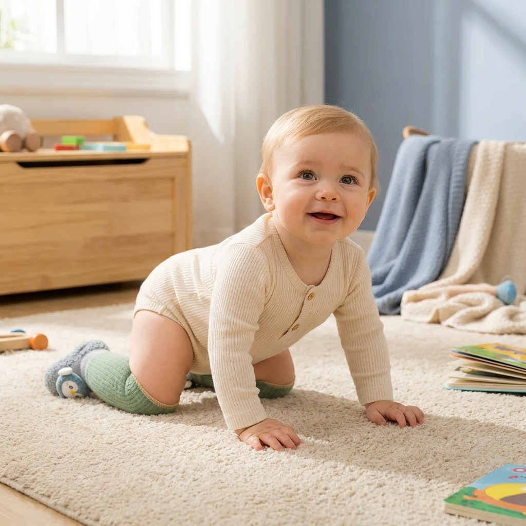 Warm Baby Non-Slip Socks – Lined Knee-High Socks with Cute Design for Babies & Toddlers