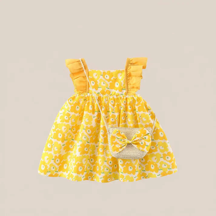 Sunny Bloom Dress Set & Bag