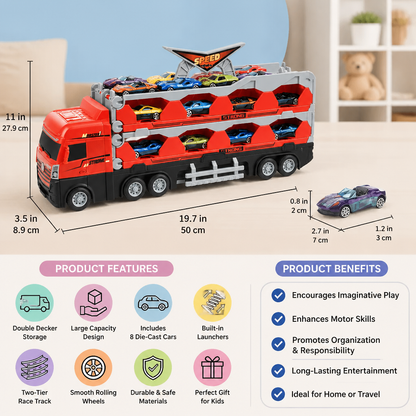 Racing track truck toy for children