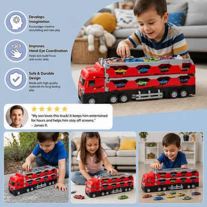 Racing track truck toy for children