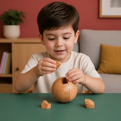 Montessori 3D Wooden Brain Puzzle - Early Learning Toy