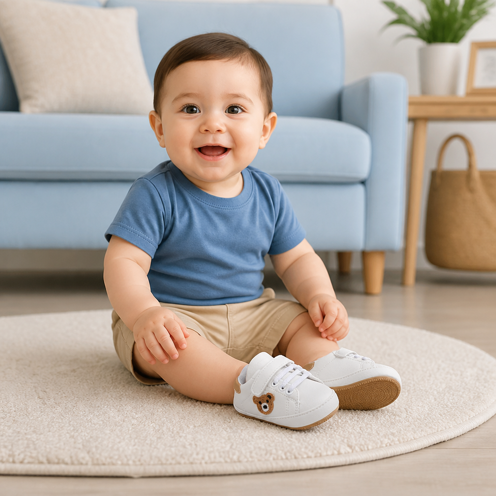 Toddler shoes in a cute bear design