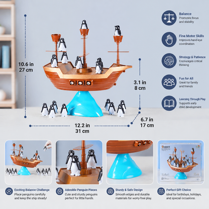 Penguin Pirate Ship Balance Game