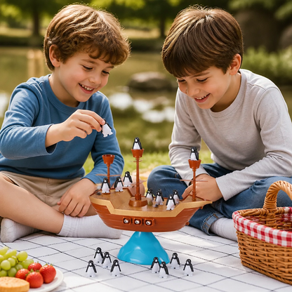 Penguin Pirate Ship Balance Game