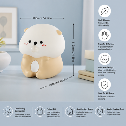 Adorable Bubble-Blowing Otter Silicone Night Lamp