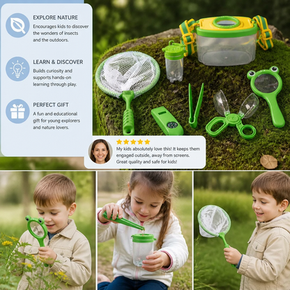 Kids Outdoor Bug Observation Explorer Kit with Accessories