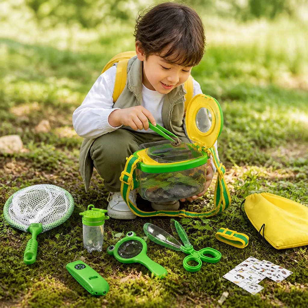 Kids Outdoor Bug Observation Explorer Kit with Accessories