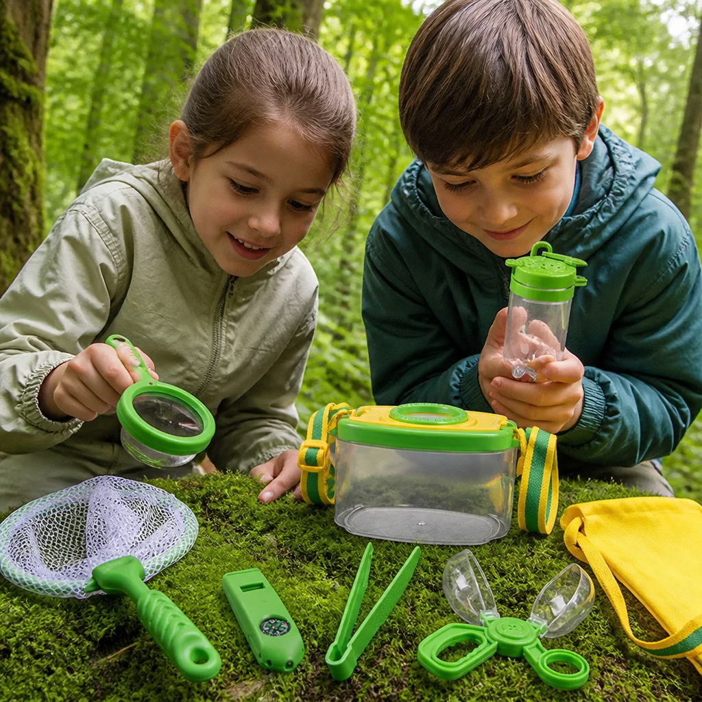 Kids Outdoor Bug Observation Explorer Kit with Accessories