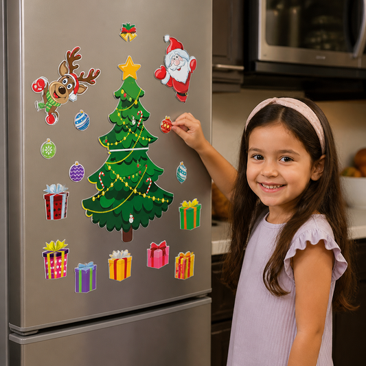 Festive Montessori Magnetic Sticker Set for Personal Decoration