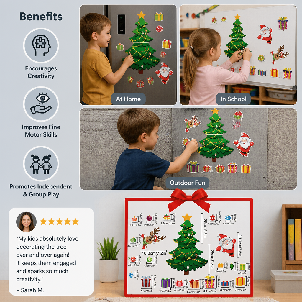 Festive Montessori Magnetic Sticker Set for Personal Decoration