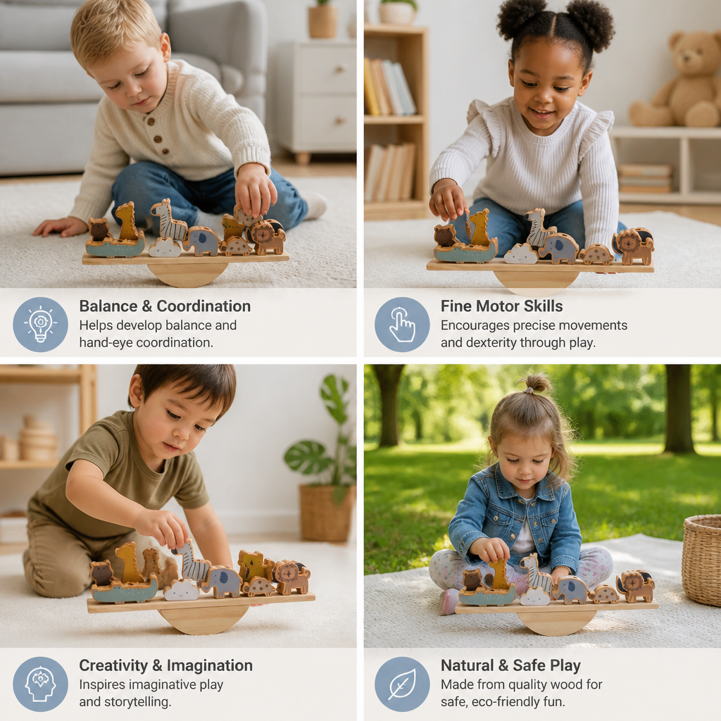 Montessori Wooden Seesaw Toy